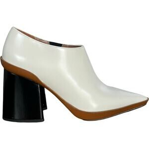 MARNI Colorblock Pointed Toe Block Heel Mules Boots White Women’s EU 36 US 6